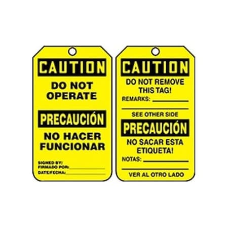 Accuform Danger, RP-Plastic, 3-1/4 in Width, 3/8 in Height, , 25 PK TSP626CTP